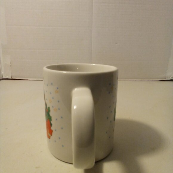 Vintage 80s Mug Christmas Hound Dog Santa Hat Puppy Wreath Ceramic Holiday - Picture 4 of 8